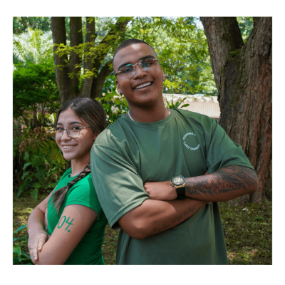 ¡Felicitaciones a nuestro equipo de personería estudiantil! Juan Sebastián Trujillo y Gabriela García.